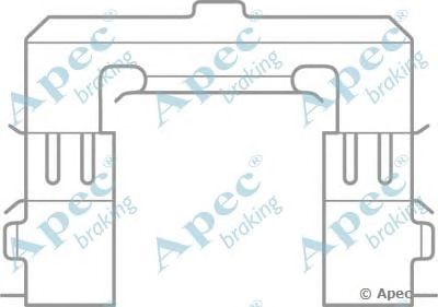 APEC BRAKING kit1075 -  Комплектующие, тормозные колодки
